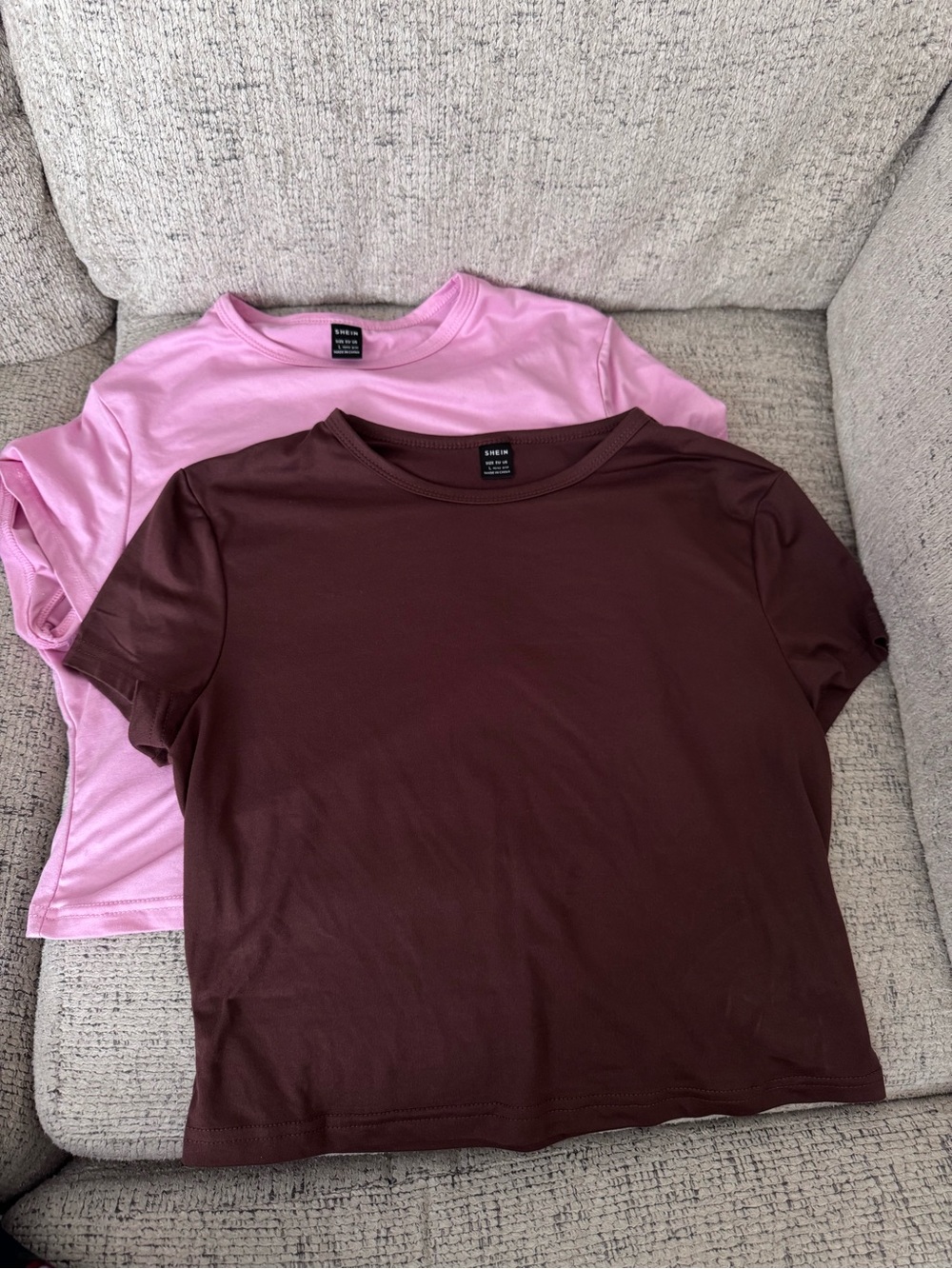SHEIN Women’s Crop Tops in Pink & Brown